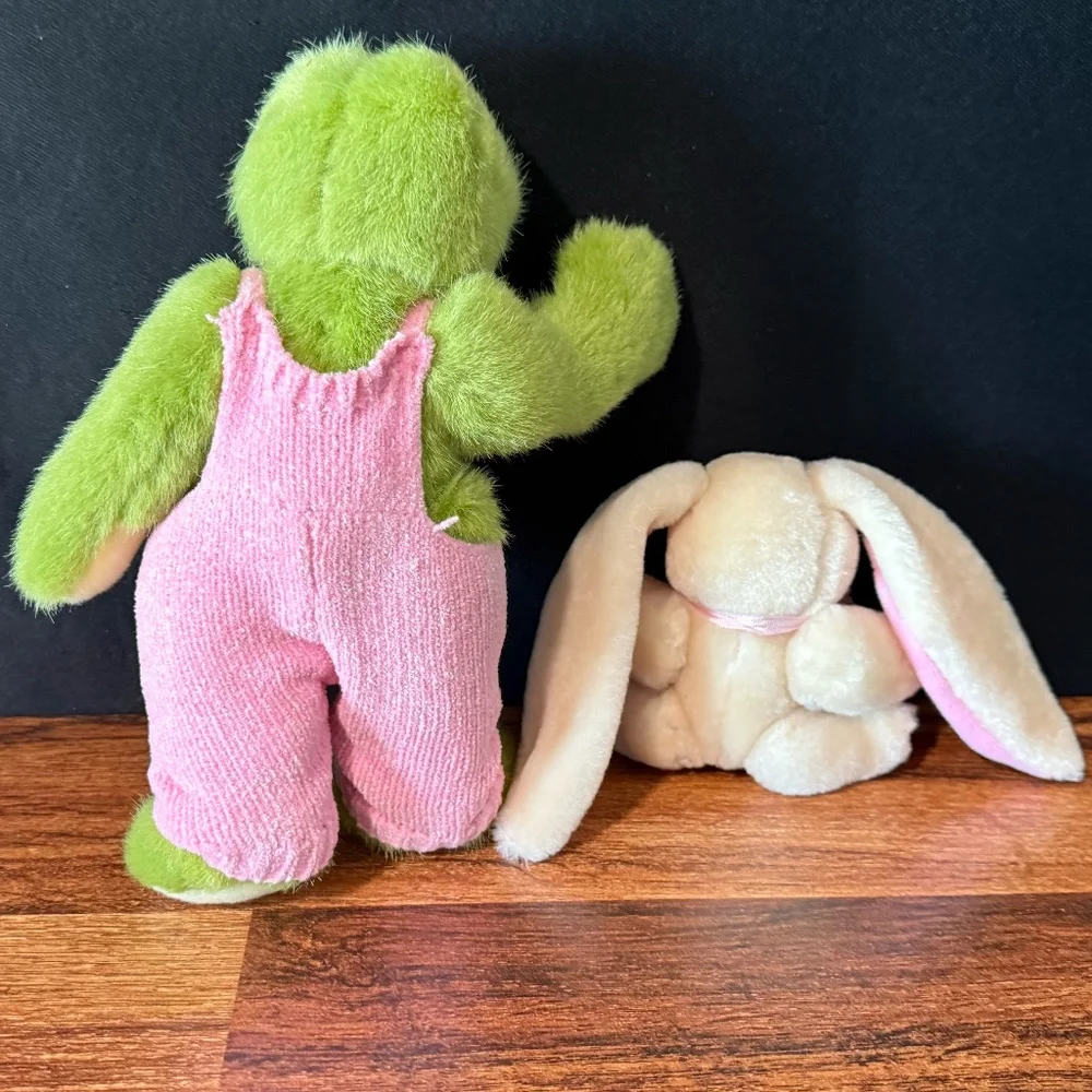 Easter Bunny and Frog Stuffed Animals
